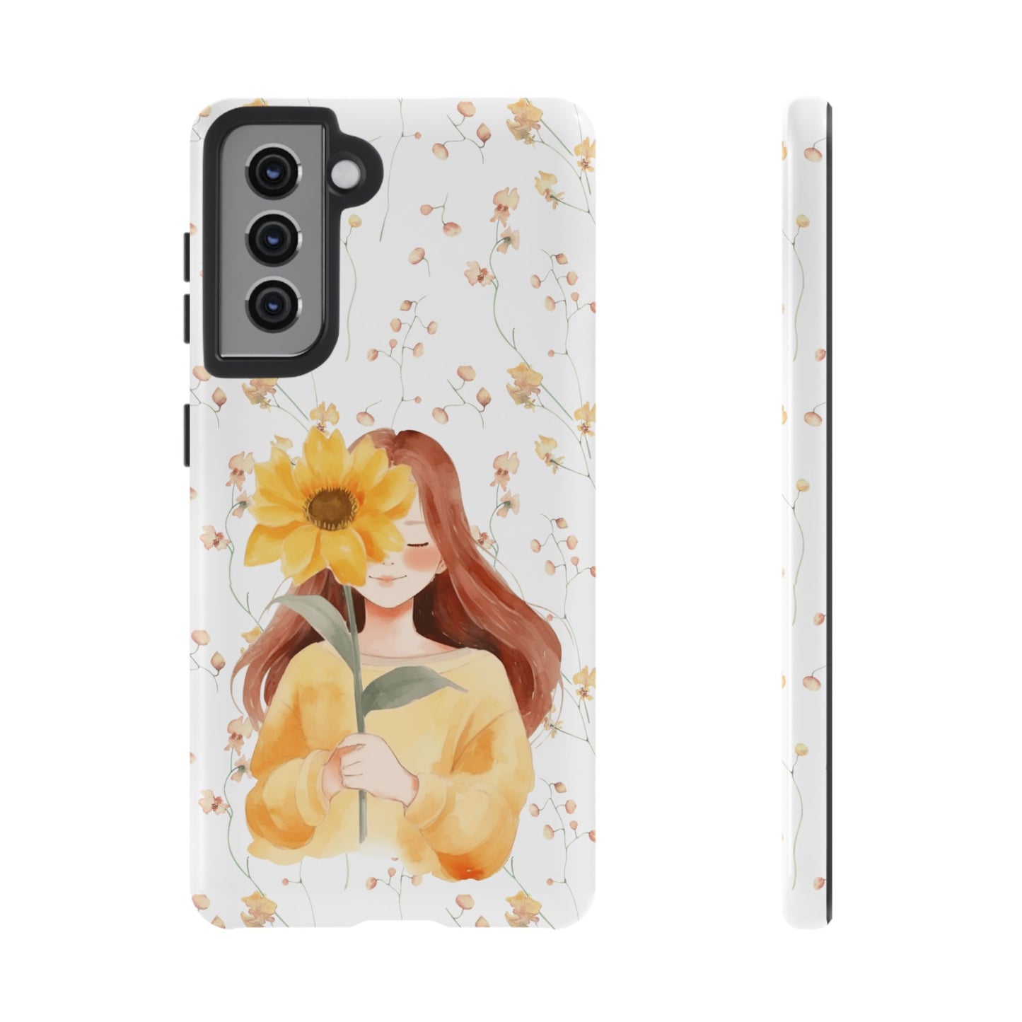 Girl with a Flower Phone Case