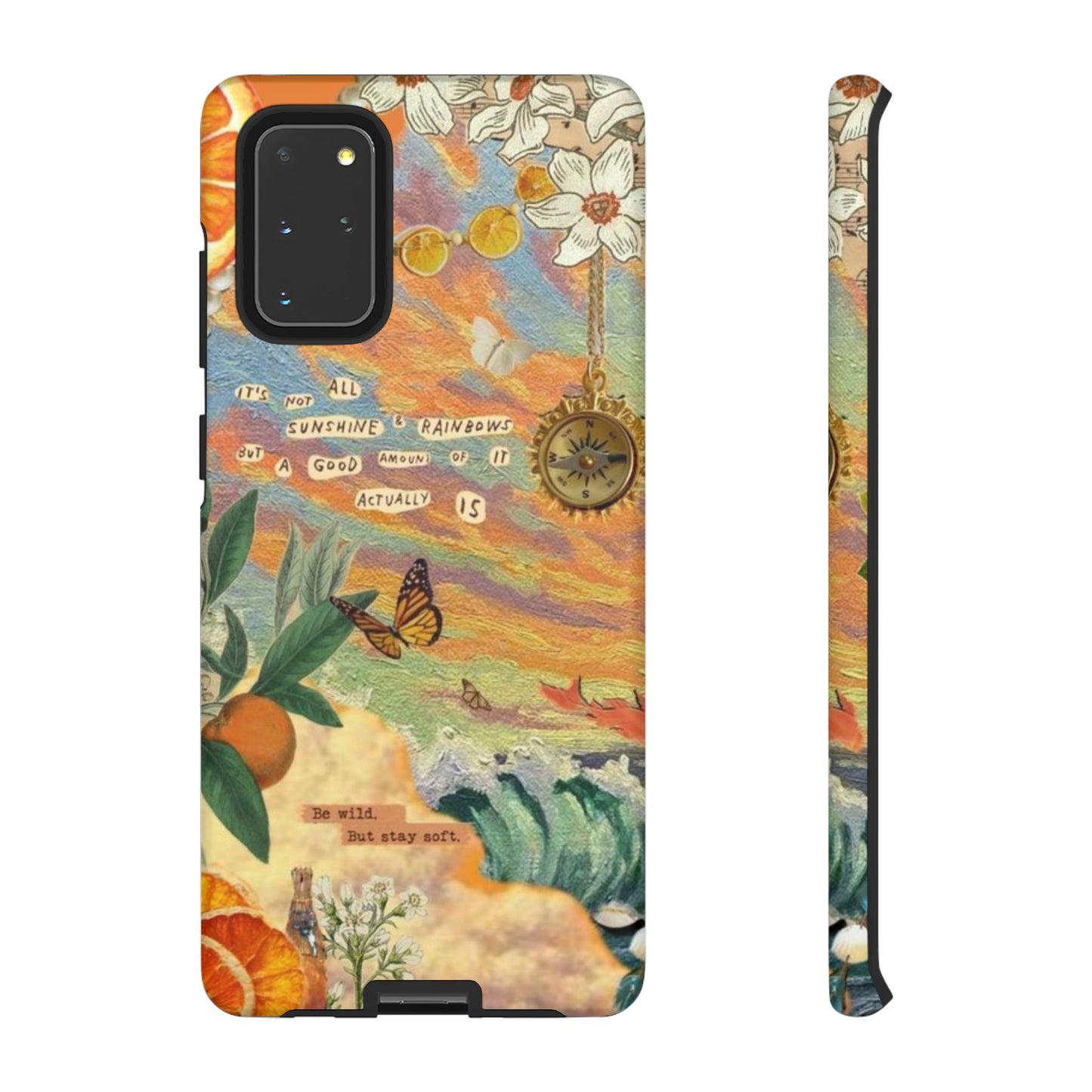 Photo collage orange phone case