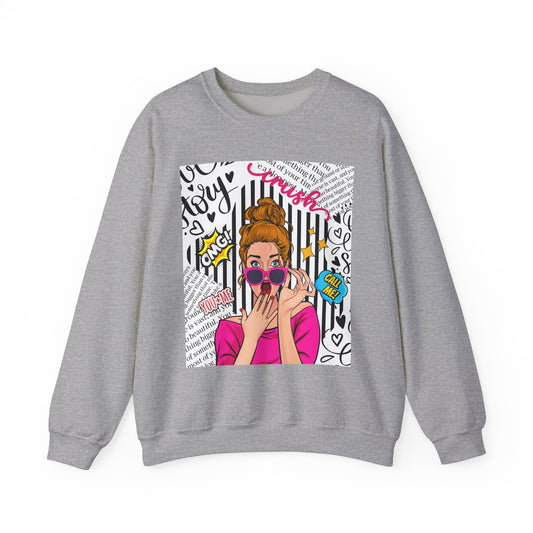 Funk Art Graphic Crewneck Sweatshirt for Women