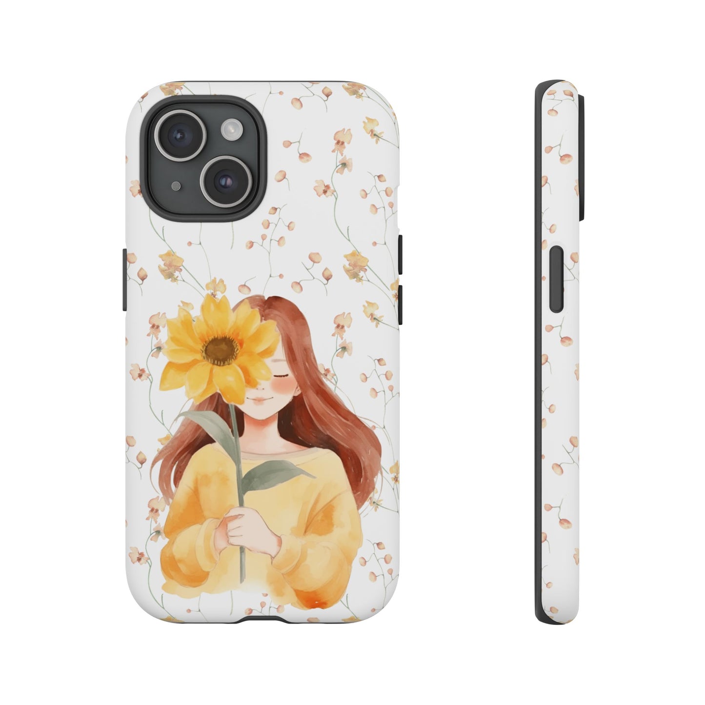 Girl with a Flower Phone Case