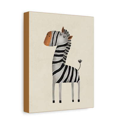 Whimsical Zebra Canvas Wall Art - Kids' Rooms and Nursery Decor