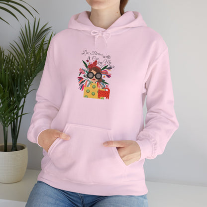 Mädchen mit Katze Kapuzenpullover