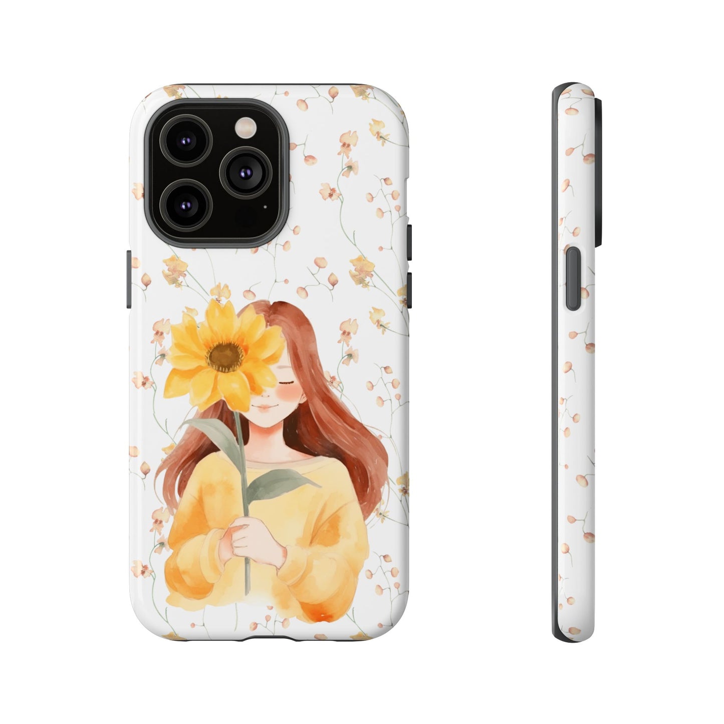 Girl with a Flower Phone Case