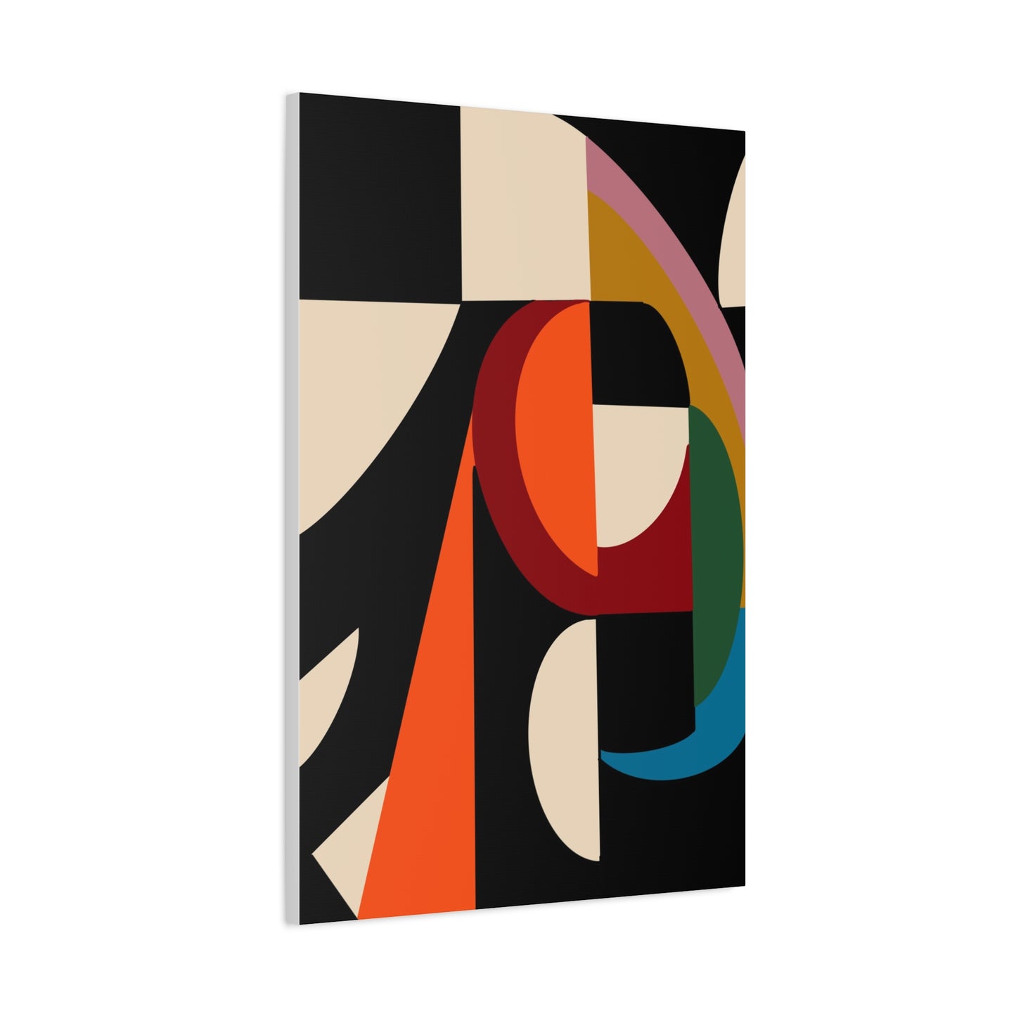 Modern Abstract Wall Art Canvas - Colorful Decorative Stretched Print