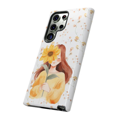 Girl with a Flower Phone Case