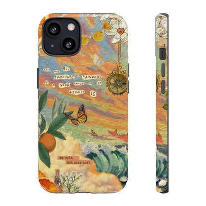 Photo collage orange phone case