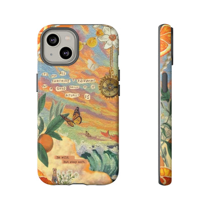 Photo collage orange phone case