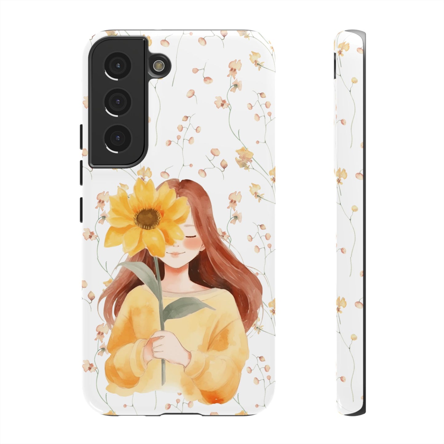 Girl with a Flower Phone Case