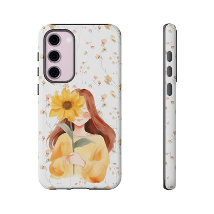 Girl with a Flower Phone Case