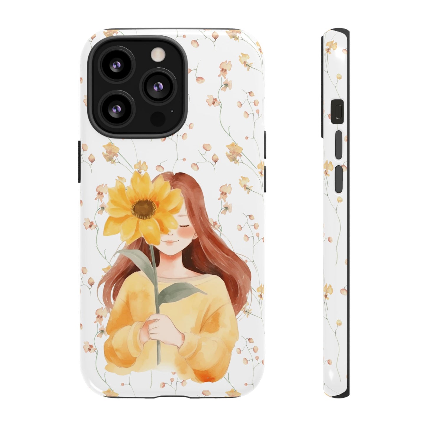 Girl with a Flower Phone Case