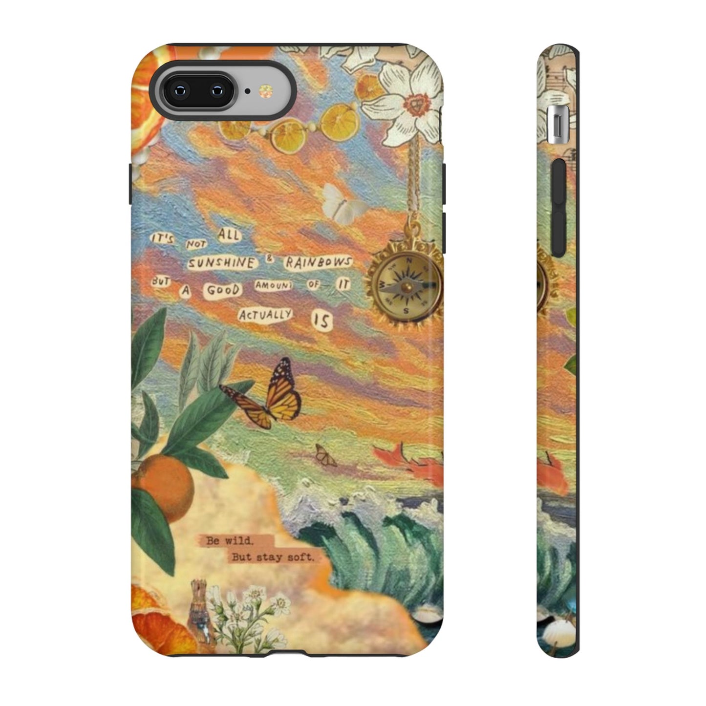 Photo collage orange phone case