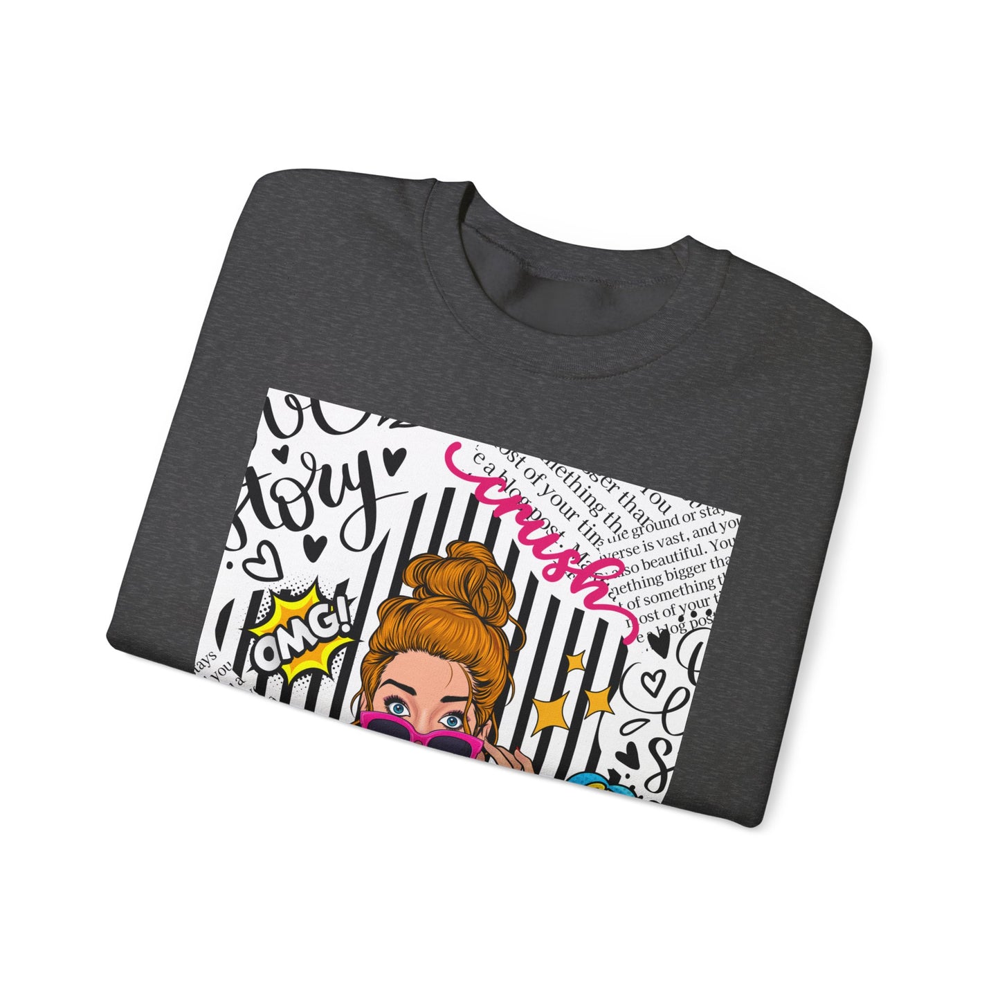 Funk Art Graphic Crewneck Sweatshirt for Women