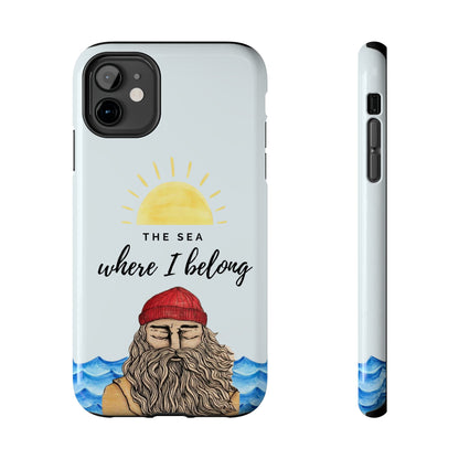 "The sea where i belong" phone case