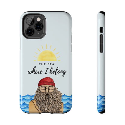 "The sea where i belong" phone case