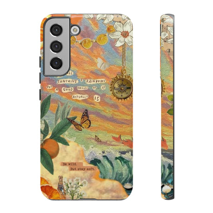 Photo collage orange phone case