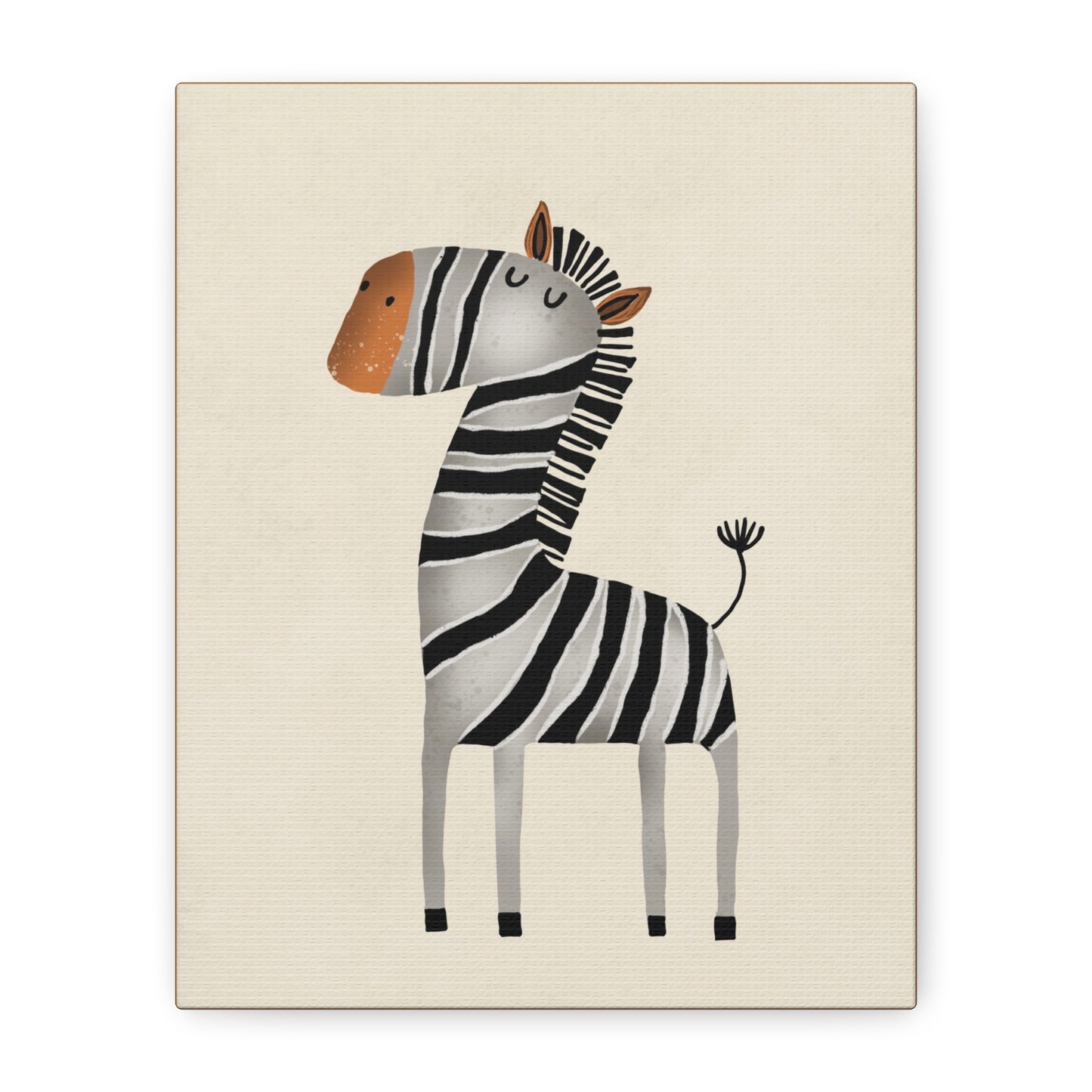 Whimsical Zebra Canvas Wall Art - Kids' Rooms and Nursery Decor