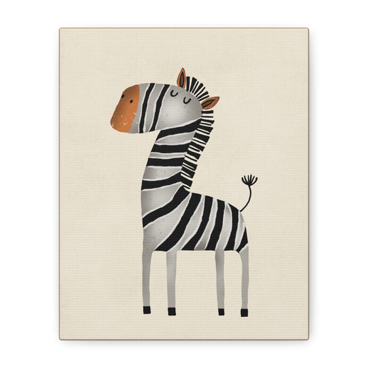 Whimsical Zebra Canvas Art - Kids' Rooms and Nursery Decor