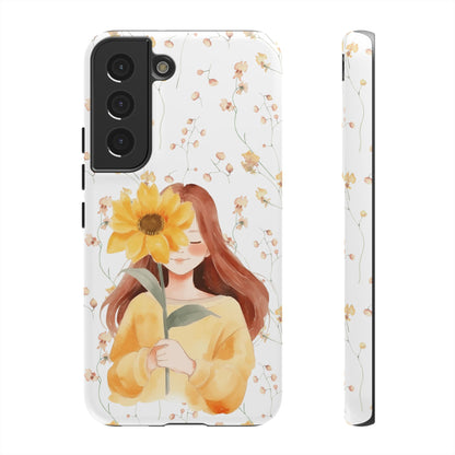 Girl with a Flower Phone Case