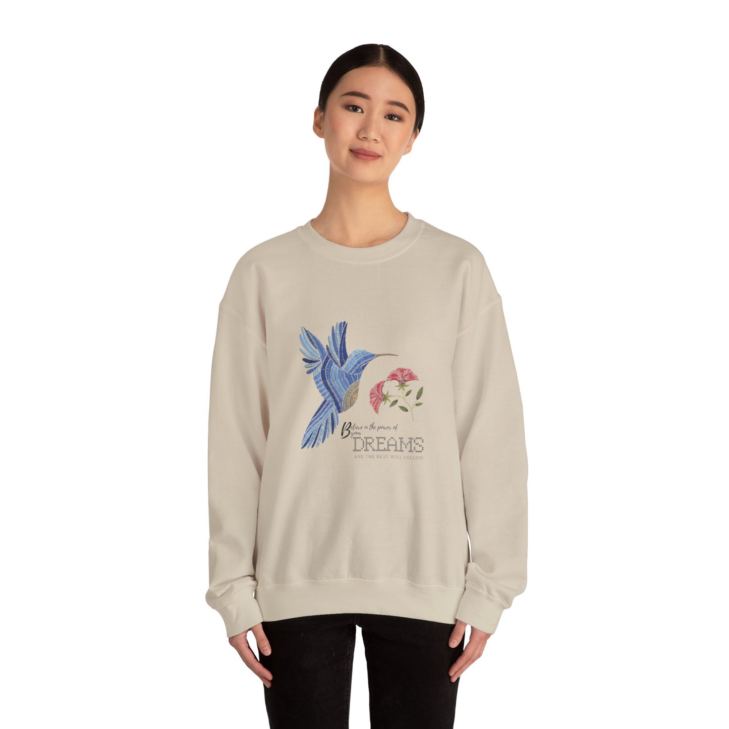 Embroidered Blue Bird ladies Sweatshirt