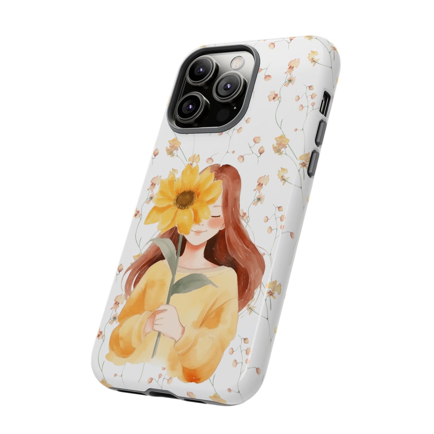 Girl with a Flower Phone Case