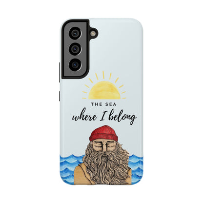 "The sea where i belong" phone case