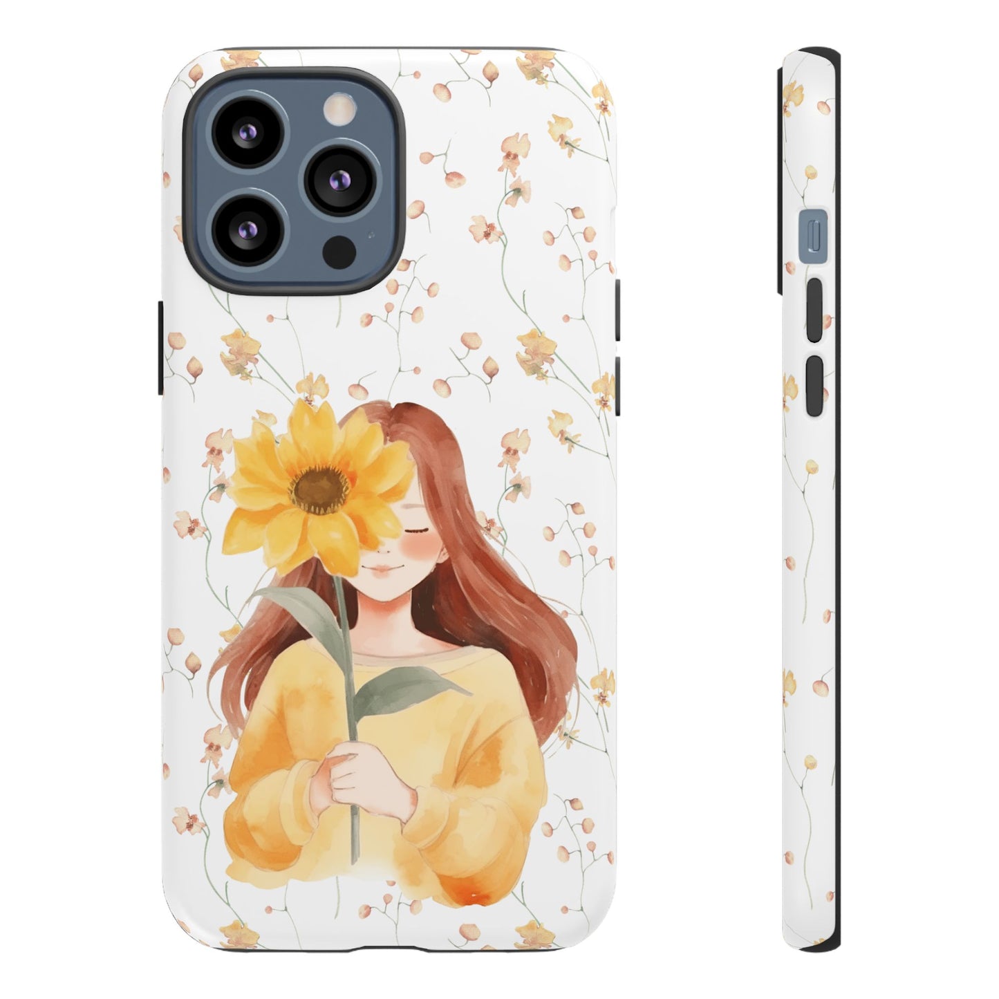 Girl with a Flower Phone Case