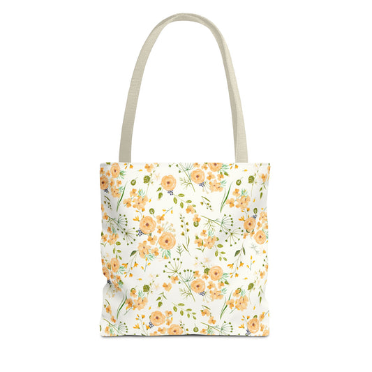 Yellow floral ladies Tote Bag