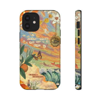 Photo collage orange phone case