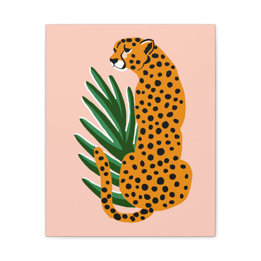 Wild Leopard Print Canvas Art - Kids room wall decor