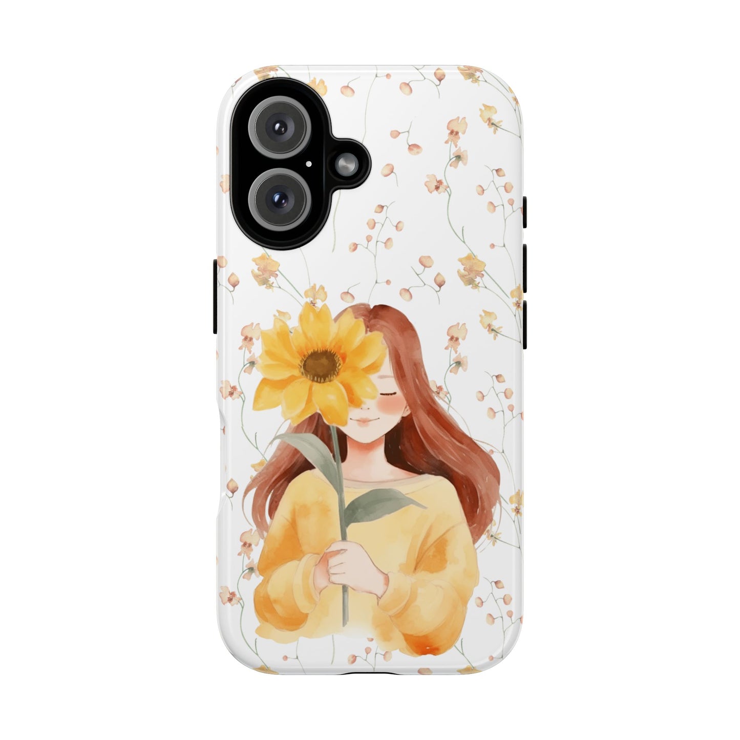 Girl with a Flower Phone Case