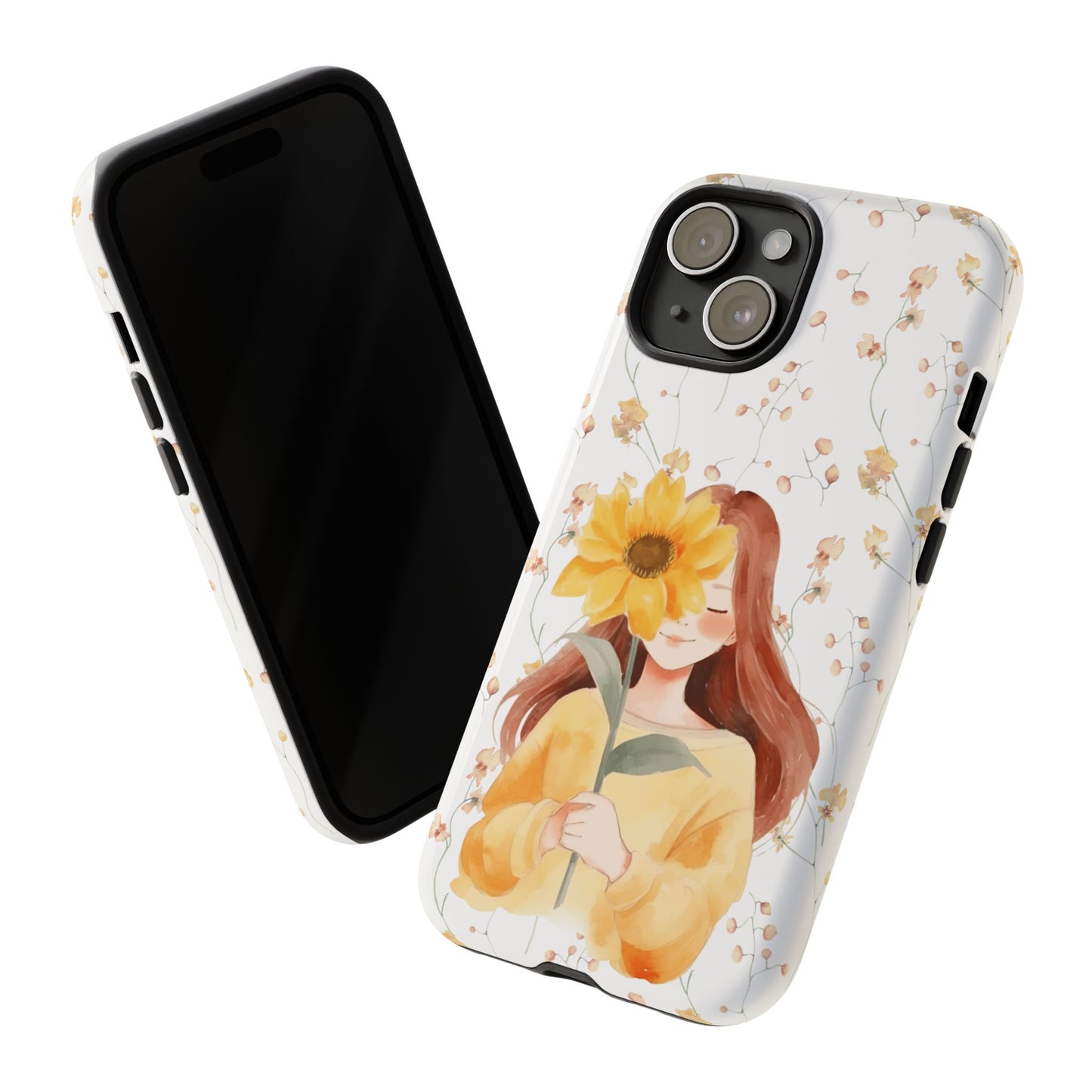 Girl with a Flower Phone Case