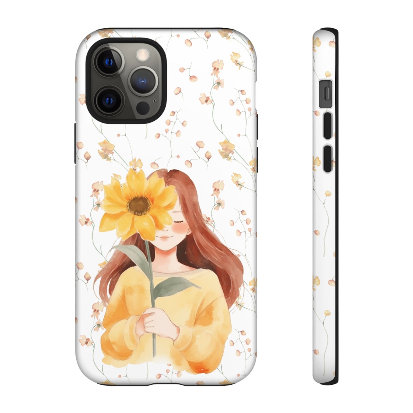 Girl with a Flower Phone Case