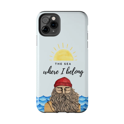 "The sea where i belong" phone case