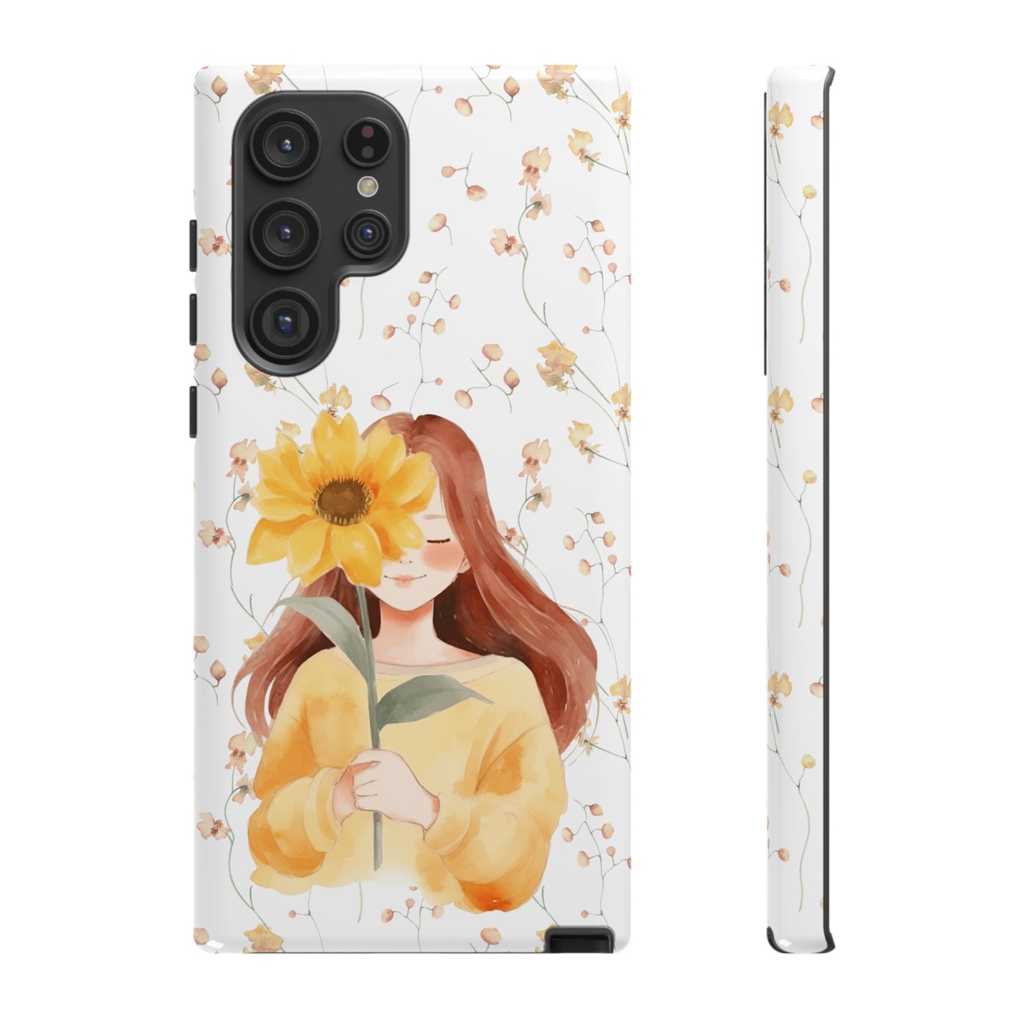 Girl with a Flower Phone Case