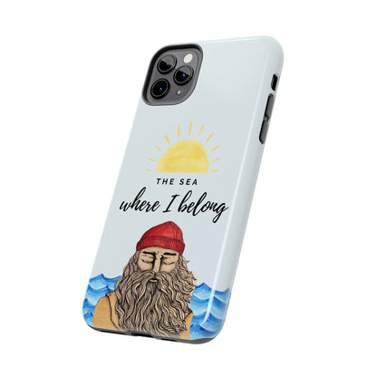 "The sea where i belong" phone case