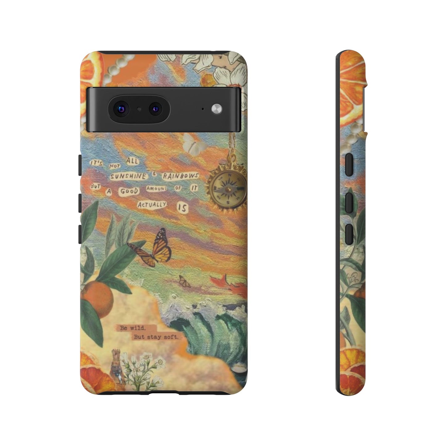 Photo collage orange phone case