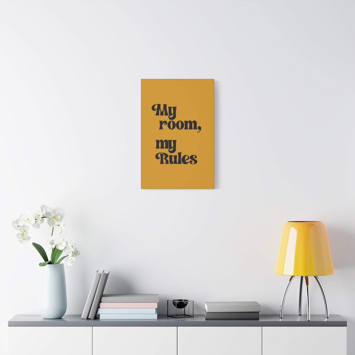 My Room, My Rules Canvas Wall Art - Stylish Decor for Teens and Young Adults