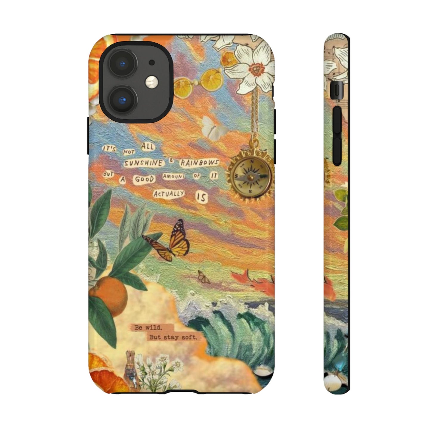 Photo collage orange phone case