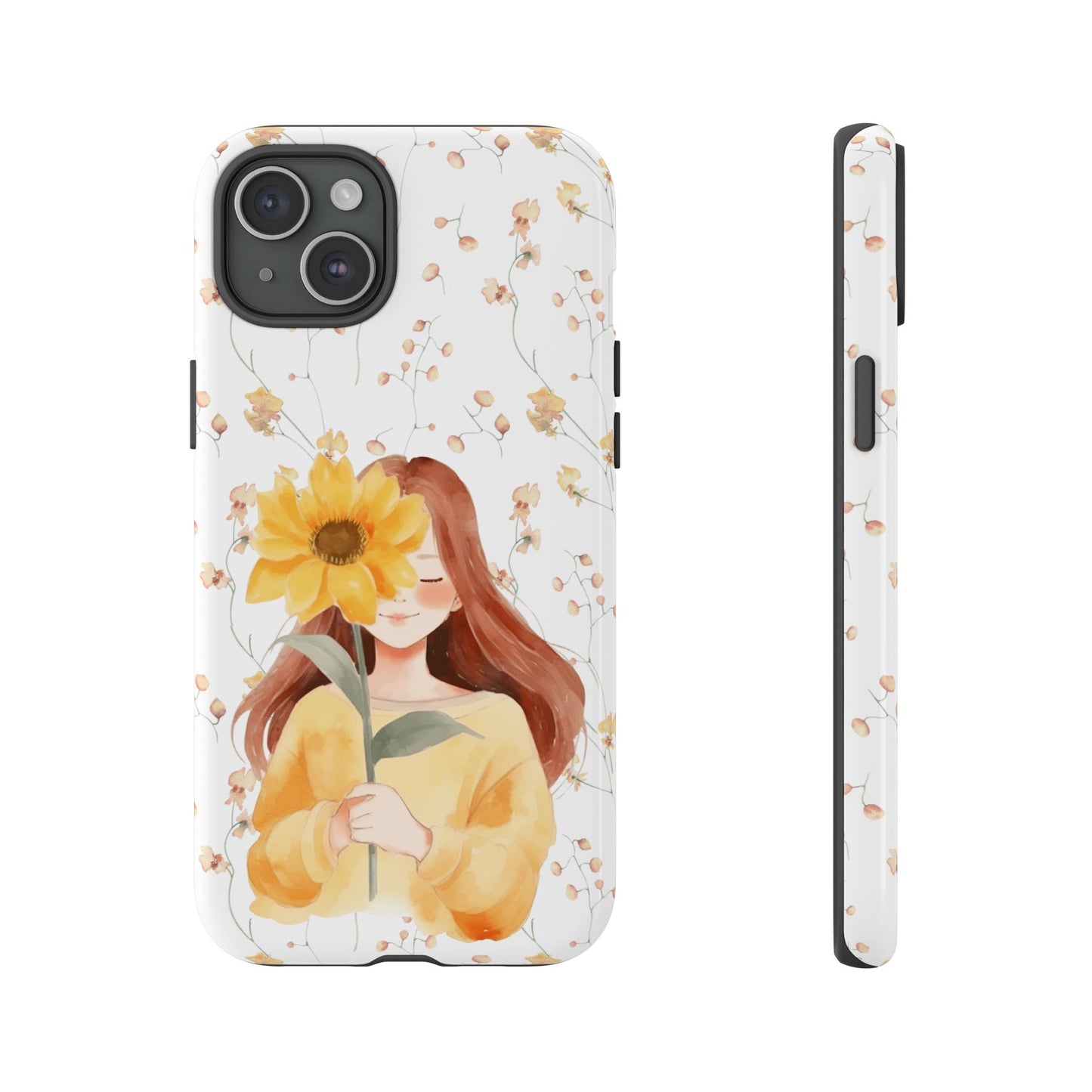 Girl with a Flower Phone Case