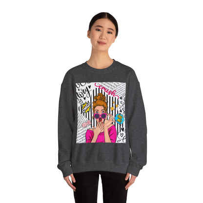 Funk Art Graphic Crewneck Sweatshirt for Women