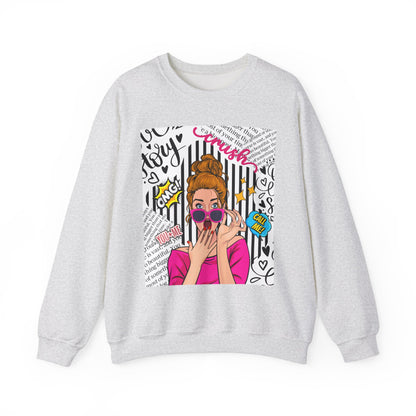 Funk Art Graphic Crewneck Sweatshirt for Women