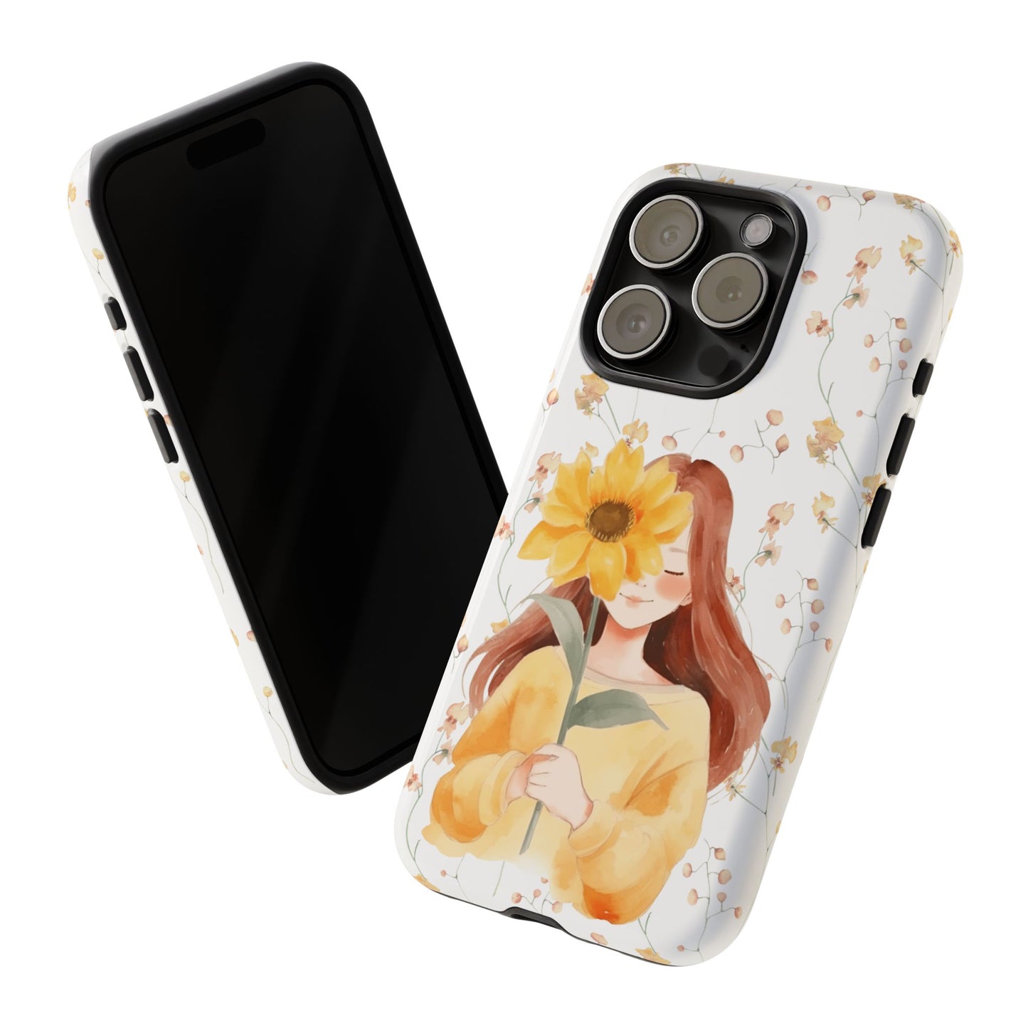 Girl with a Flower Phone Case