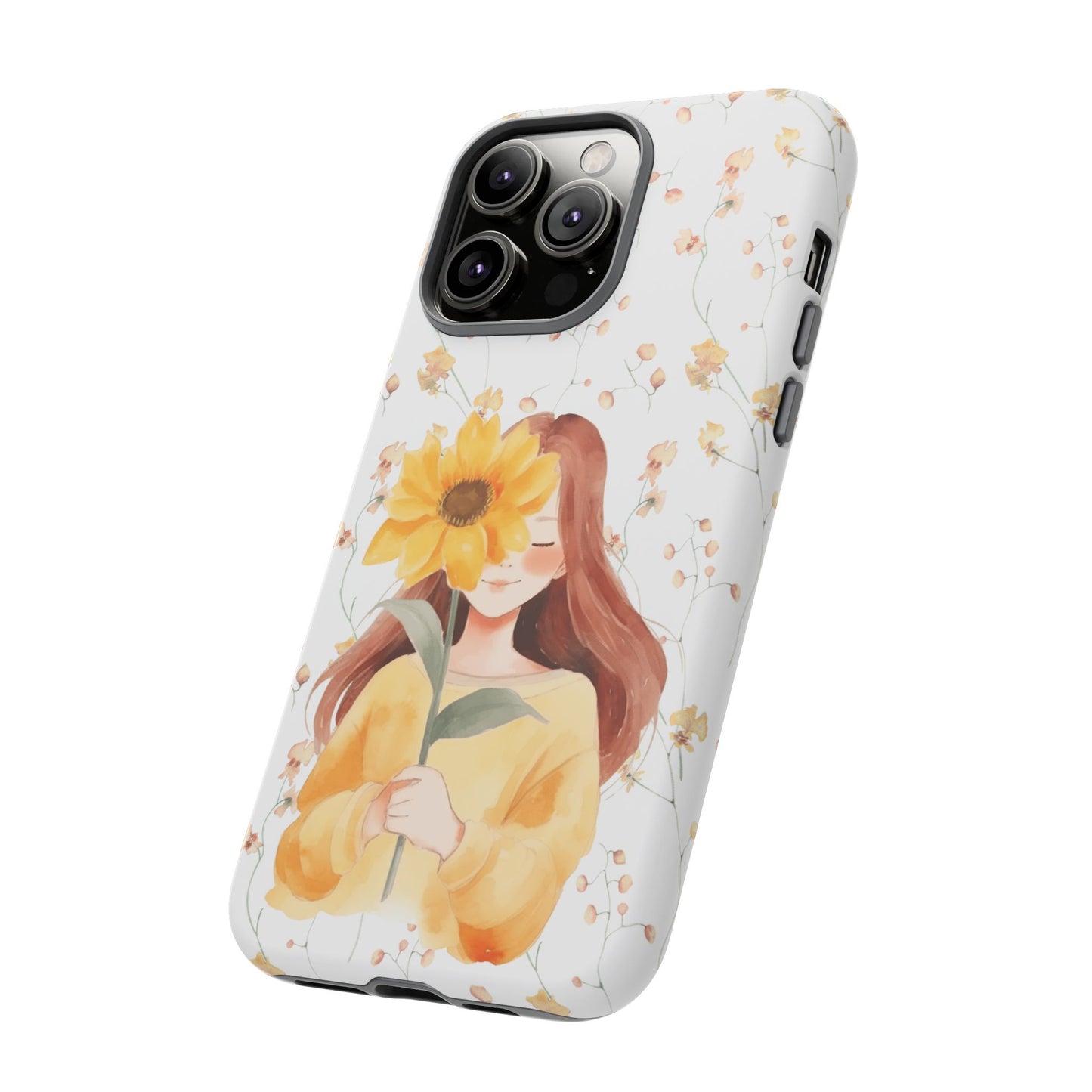 Girl with a Flower Phone Case