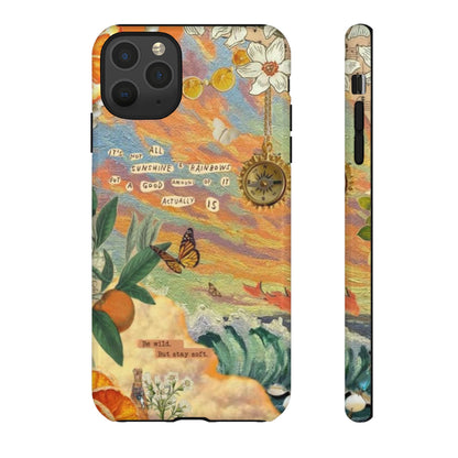 Photo collage orange phone case